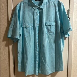Alfani Light Blue Casual Button Down Shirt